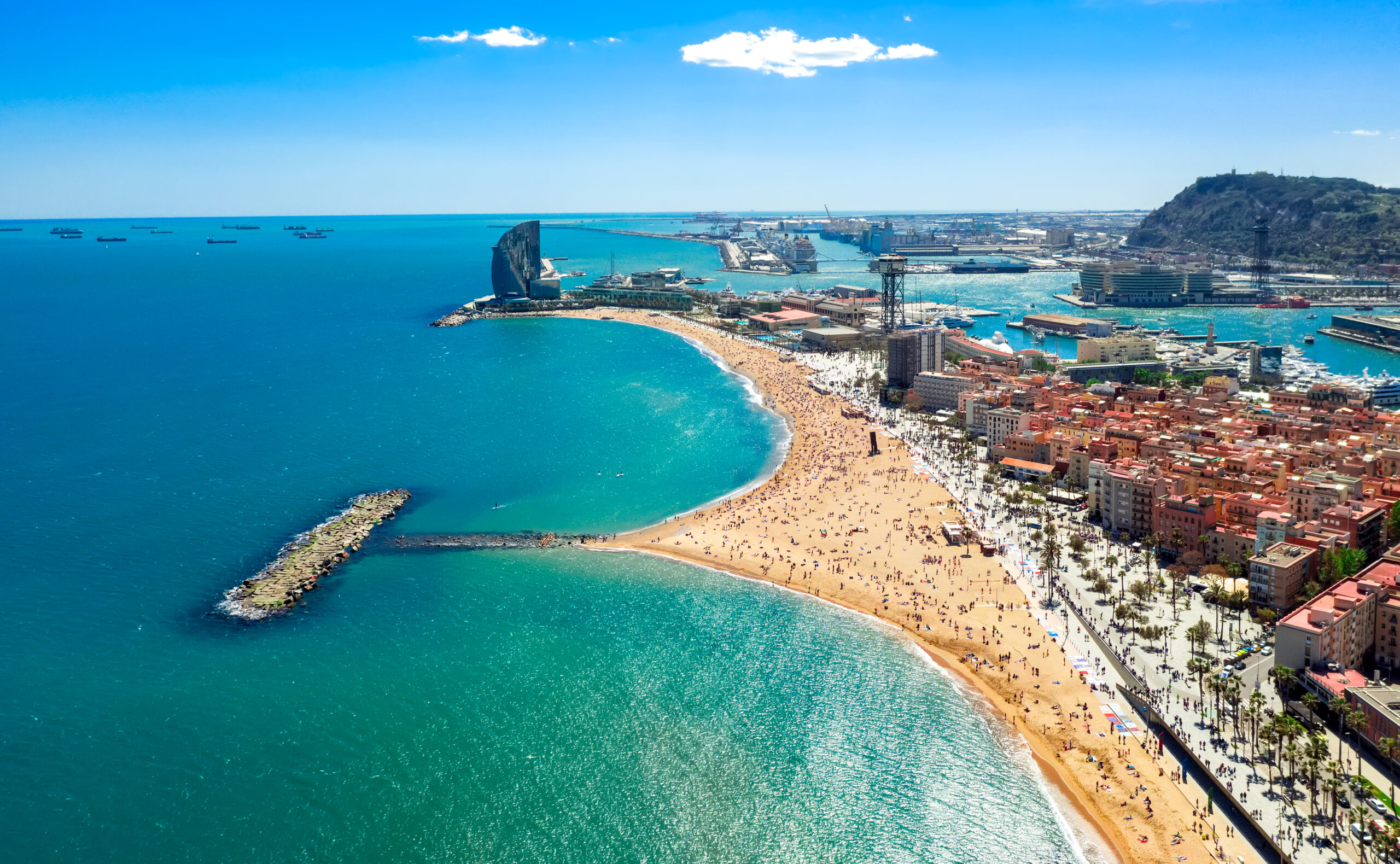 An aerial view of barcelona, spain.