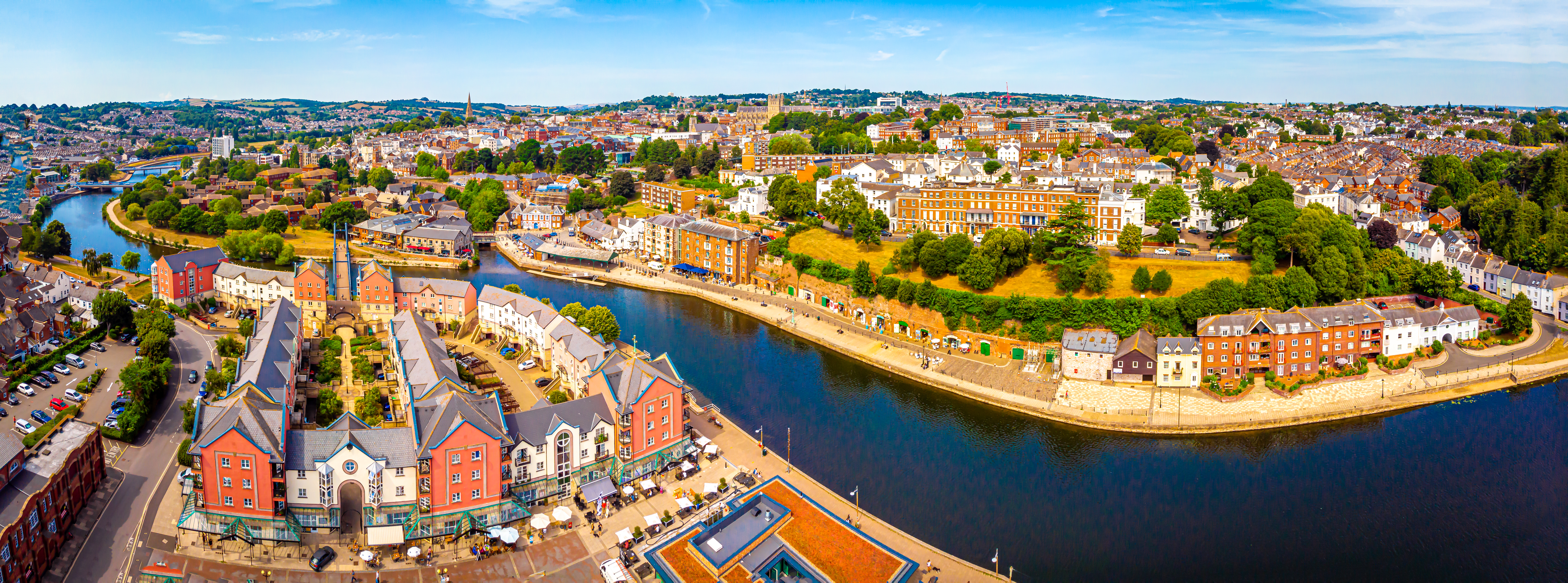 Aerial view of Exeter