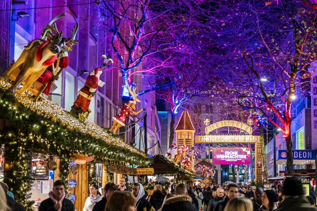 People at the Birmingham's Frankfurt Christmas Market, the largest authentic German market outside Germany and Austria.