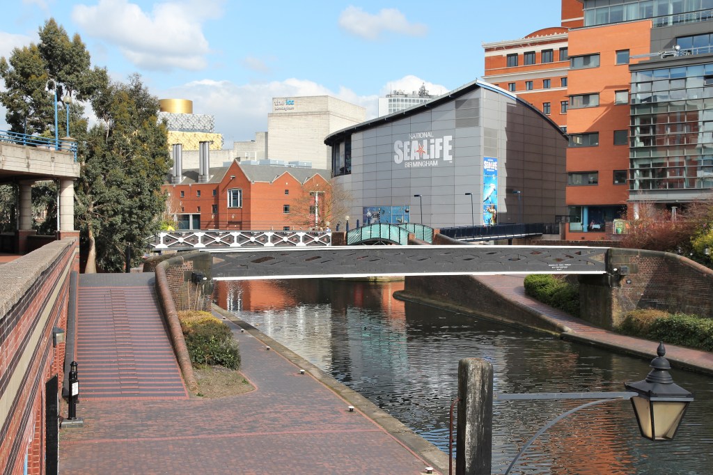 Birmingham: National Sea Life Centre in Birmingham, UK. It opened in 1996 and has seahorses, sharks, sting rays and otters.